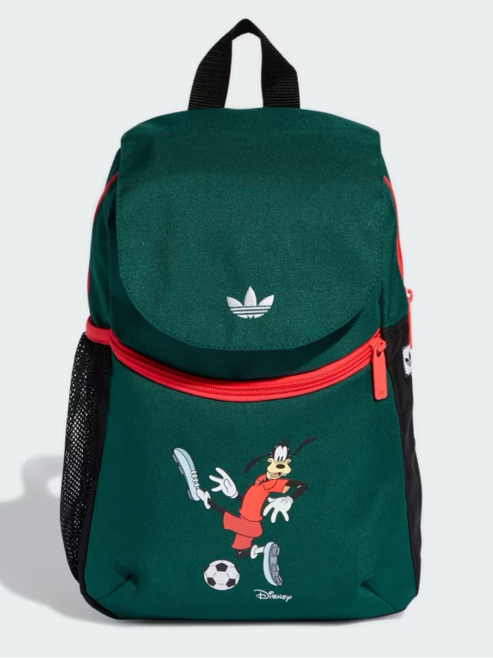 adidas Kid’s Green Backpack with Red Accents and Goofy Graphic